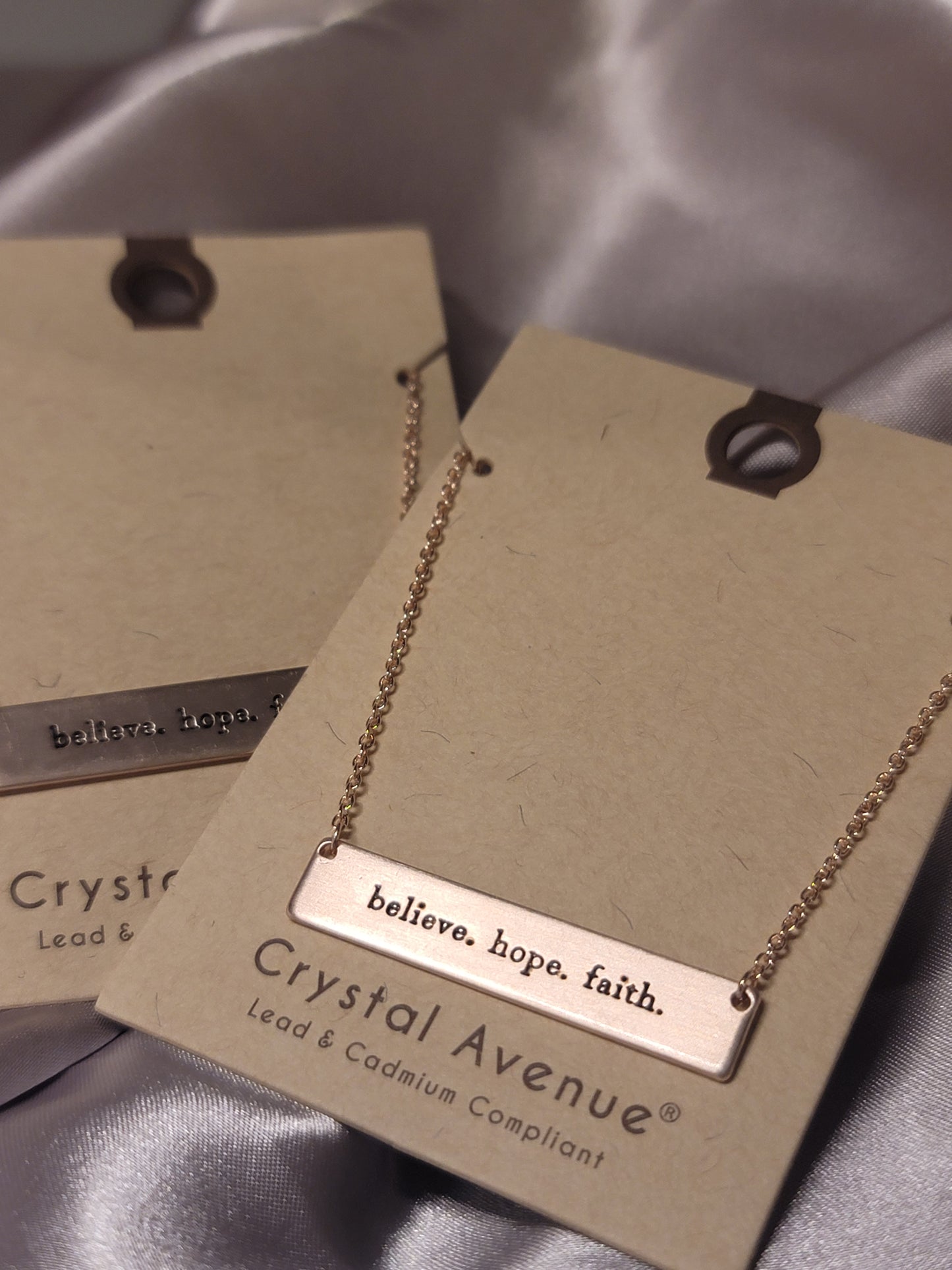 believe, hope, faith necklace