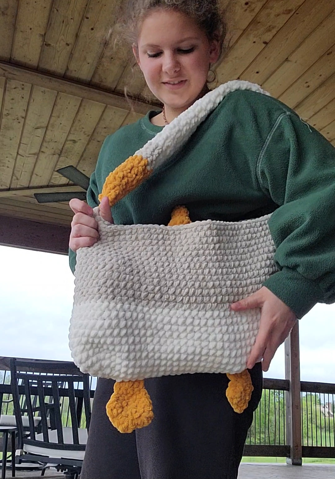 Silly goose tote bag