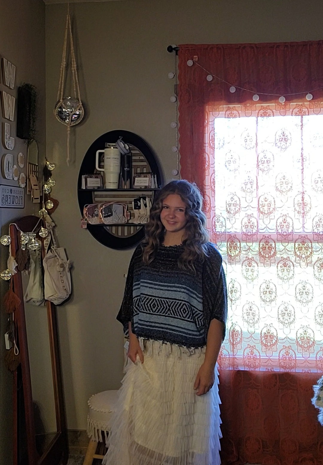 Blue blanket sweater
