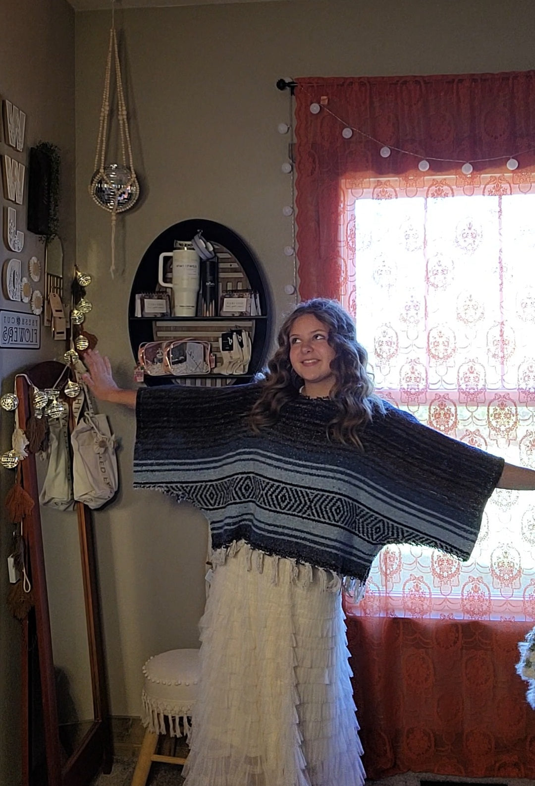 Blue blanket sweater