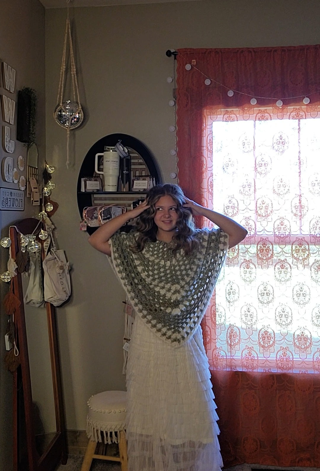 Green poncho