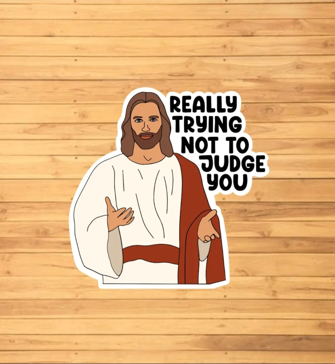 Judge Jesus sticker