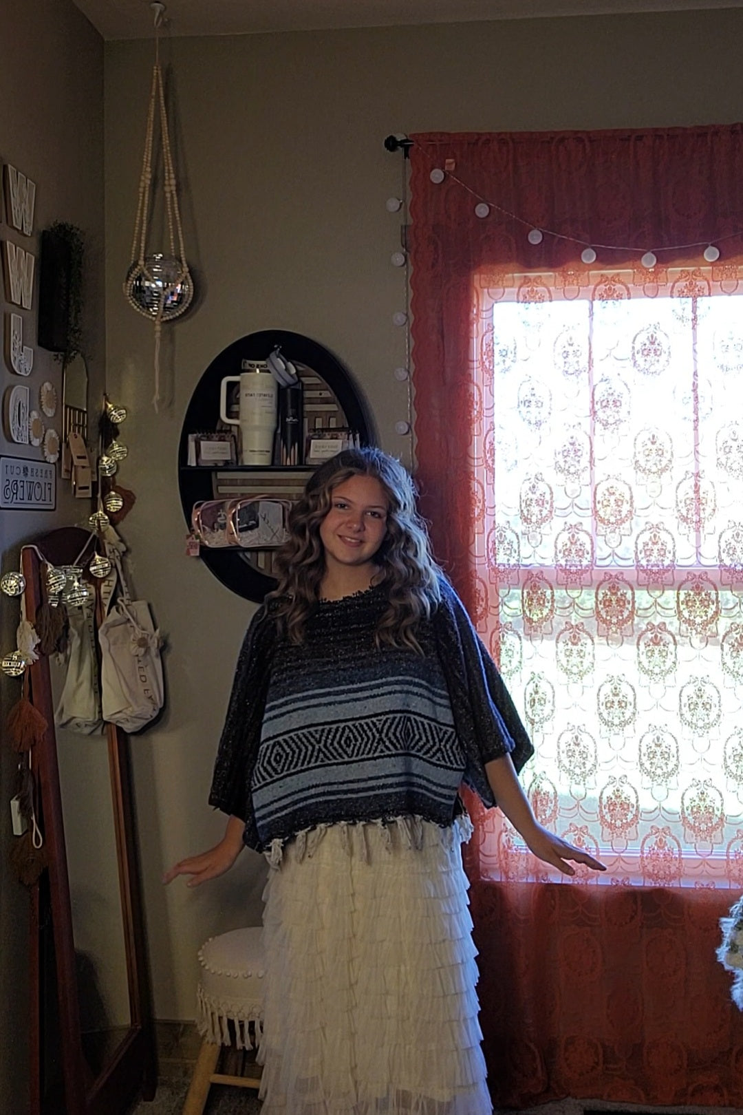 Blue blanket sweater