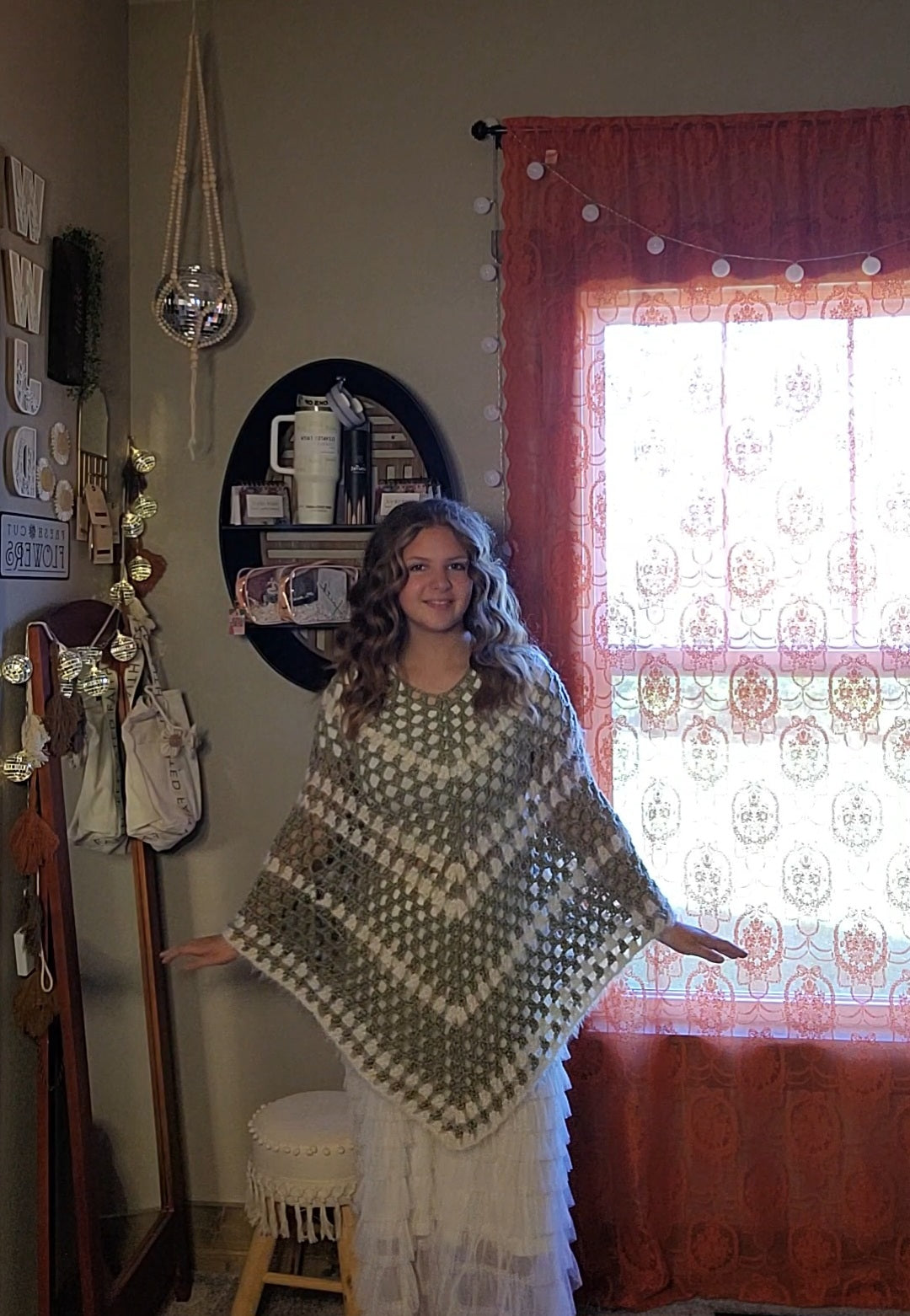 Green poncho